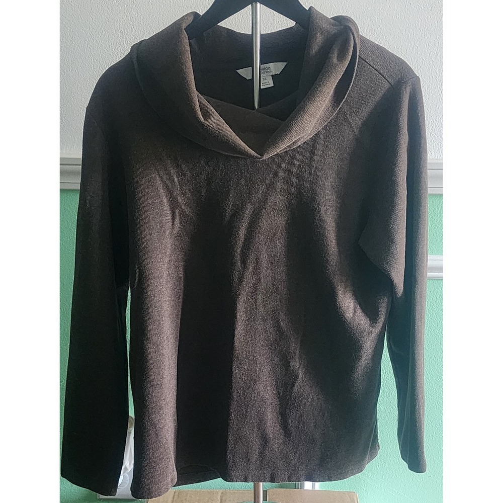 Guide Series Brown Sweater Women's Size XL Cowl Neck Pullover Shirt Extra Large